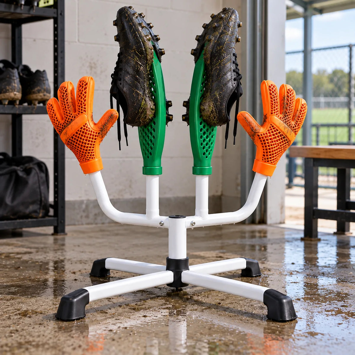Boot and Glove Drying Stand — in use