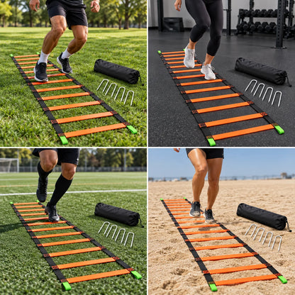 Foldable Agility Ladder Kit — in use