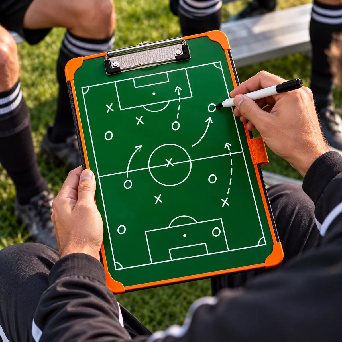 Match-Day Tactics Clipboard — in use