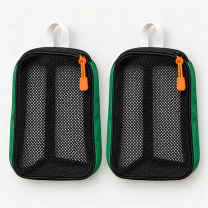 Shin Guard Wash Pouch Pair — package contents