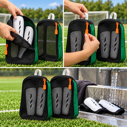 Shin Guard Wash Pouch Pair — function